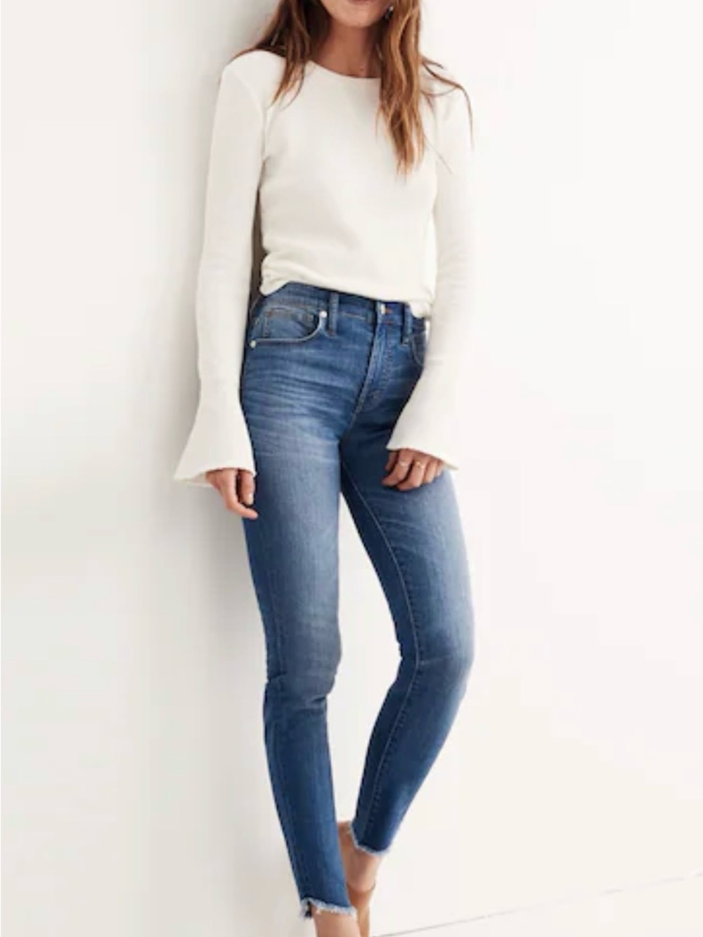 Madewell 10” High-Rise Skinny Jean w/ Tulip Frayed Hem
